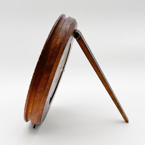 Antique Miniature Portrait Painting in Carved Wood Frame | Elegant Georgian Lady - Picture 9 of 13